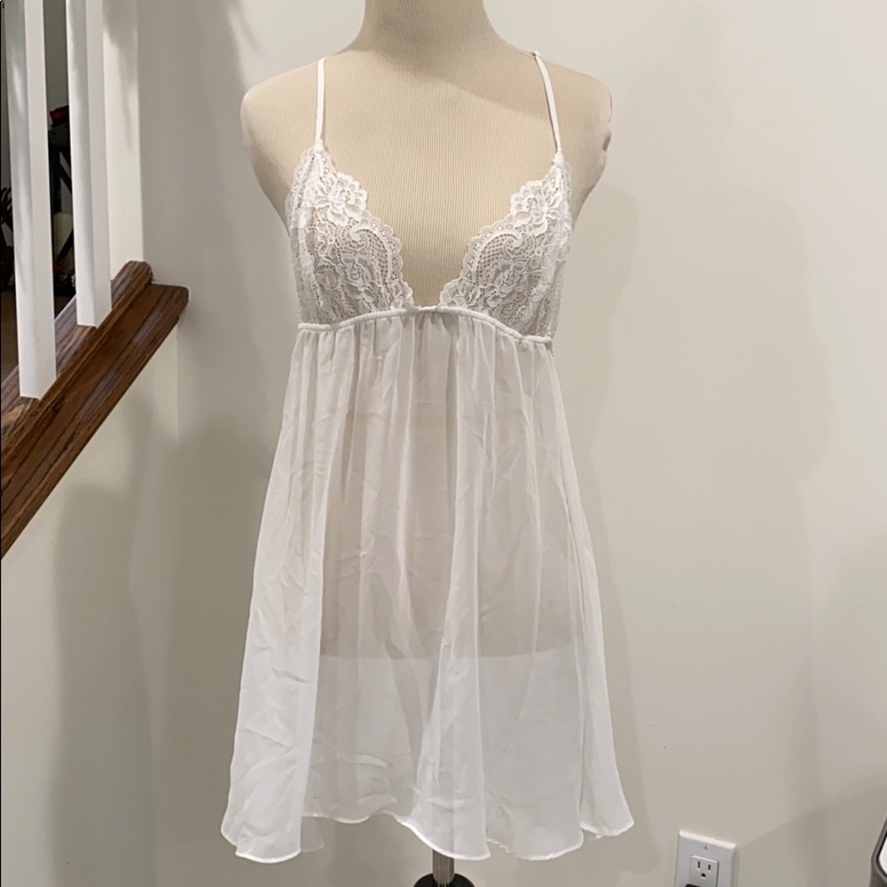 Lace Chiffon Chemise Wedding Bridal Lingerie
